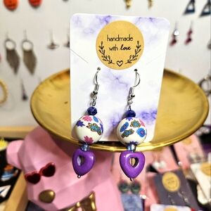 💜 Purple Heart Earrings 💜